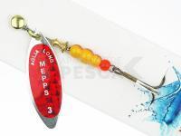 Cucharilla giratoria Mepps Aglia Long Redbo #3 | 11.5g - Silver