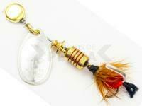 Cucharilla giratoria Mepps Aglia Mouche Silver / Red #1 3.6g