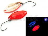 Cucharilla ondulante para trucha Nories Masukuroto Weeper 1.5g 23mm - #001 (Fluo-Red / Gold)