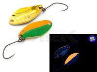 Cucharilla ondulante para trucha Nories Masukuroto Weeper 1.5g 23mm - #045 (Orange-Green / Gold)