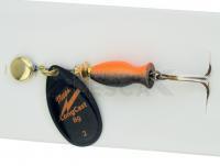 Cucharilla giratoria Mepps Aglia LongCast #2 8g - Black / Orange