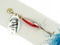 Cucharilla giratoria Mepps Aglia LongCast #3 12g - Silver / Red