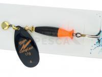 Cucharilla giratoria Mepps Aglia LongCast #4 17g - Black / Orange