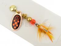 Cucharilla giratoria Mepps Black Fury Mouche #1 - Copper/Red Dots