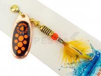 Cucharilla giratoria Mepps Black Fury Mouche #4 - Copper/Red Dots