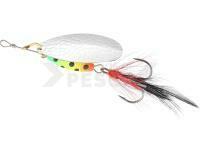 Cucharilla giratoria Mikado M-GRUB #3 7g - Silver / Firetiger