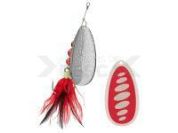 Cucharilla giratoria Mikado Monster Spinner #5 - Silver Red