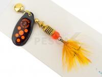 Cucharilla giratoria Mepps Black Fury Mouche #2 - Black/Red Dots