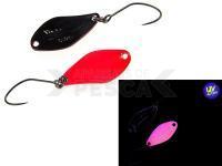 Cucharilla ondulante para trucha Nories Masukuroto Weeper 0.9g 20mm - #039 (Pink Glow / Black)