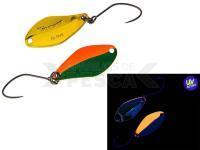 Cucharilla ondulante para trucha Nories Masukuroto Weeper 0.9g 20mm - #045 (Orange-Green / Gold)