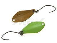 Cucharilla ondulante para trucha Nories Masukuroto Weeper 0.9g 20mm - #069 (HellGreen / Brown)