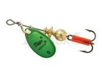 Cucharilla giratoria Mepps Aglia Platium Green #0 | 2.5g