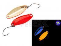 Cucharilla ondulante para trucha Nories Masukuroto 2.9g - #001 (Fluo-Red / Gold) UV