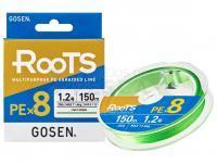 Trenzado Gosen RooTS PE X8 Multipurpose Braided Line Light Green 150m #1.2