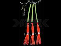 Dega Sea Rig 3 UV Octopus Side Arms 13cm Size 7/0 - Orange