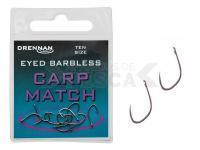 Anzuelos Drennan Eyed Barbless Carp Match - #10