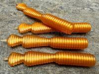 Señuelos blandos Great Fish GF2 Leech 60mm 1.8g - no scent - gold