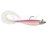 Vinilos Delalande Zand Curly 12cm + jig head 14g - 398 - NATURAL BLACK PINKY