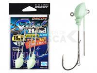 Cabezas plomadas Decoy SV-37G Glow Sabel Head - #3/0 14g