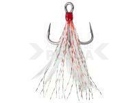 Mustad In-Line Triple Grip Feathered Red - #4