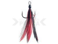 Anzuelos triples BKK Feathered Spear 21 SS Black/Red #2