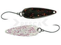 Cucharilla ondulante para trucha Molix Lover Area Spoon 1.8 g (1/16 oz) - 339 Black Red Flk / White Splatter