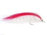 Mosca del lucio Pike Fly - White & Red no. 4/0