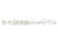 Vinilos Mustad AJI Worm Fla-Fla 2" 5cm - Clear Silver Glitter