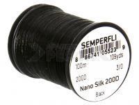 Thread Semperfli Nano Silk 200D 3/0 Big Game 100m 109yds - Black