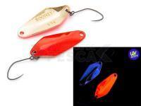 Cucharilla ondulante para trucha Nories Masukuroto Rooney 1.8g - #001 (Fluo-Red / Gold)