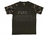 Fox Camo Khaki Chest Print T-Shirt - L