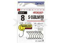 Anzuelos Owner S-55BLM Barbless Black Chrome - #8