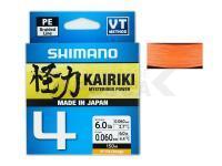Trenzado Shimano Kairiki 4 | Hi-Vis Orange 150m 0.06mm