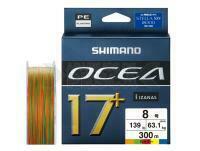 Trenzado Shimano Ocea 17+ Braid 300m 63,1kg PE8 Multi color