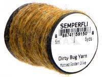 Semperfli Dirty Bug Yarn 5m 5yds - Mottled Golden Olive