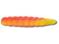 Quantum Señuelos blandos Magic Trout B-Maggot 25mm - Garlic | Orange-yellow