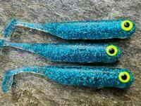 Señuelos blandos Great Fish GF1 49mm 1g - no scent - glitter blue
