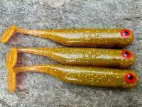 Señuelos blandos Great Fish GF1 49mm 1g - no scent - motor oil green