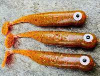 Señuelos blandos Great Fish GF1 49mm 1g - no scent - motor oil red