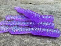 Señuelos blandos Great Fish GF2 Leech 60mm 1.8g - no scent - glitter light purple