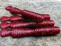 Señuelos blandos Great Fish GF2 Leech 60mm 1.8g - no scent - glitter red