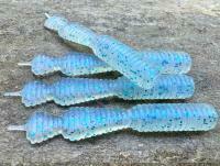 Señuelos blandos Great Fish GF2 Leech 60mm 1.8g - no scent - ice blue