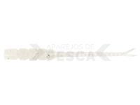 Vinilos Mustad AJI Worm Bachi-Bachi 2" 5cm - White Glow Glitter