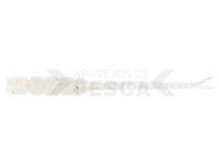 Vinilos Mustad AJI Worm Bachi-Bachi 2" 5cm - White Glow Glitter