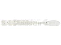 Vinilos Mustad AJI Worm Fla-Fla 2" 5cm - White Glow Glitter