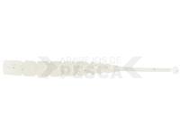 Vinilos Mustad AJI Worm Plu-Plu 2" 5cm - White Glow Glitter