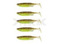 Vinilos Savage Gear Fat Minnow T-Tail 13cm 20g 5pcs - Green Pearl Yellow