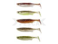 Vinilos Savage Gear Fat Minnow T-Tail 9cm 7g 5pcs - Clearwater Mix