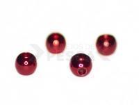Red metalic beads 3,8mm