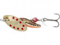 Señuelo Savage Gear Sticklebait Spinner #1 4.5g - Minnow Gold Red